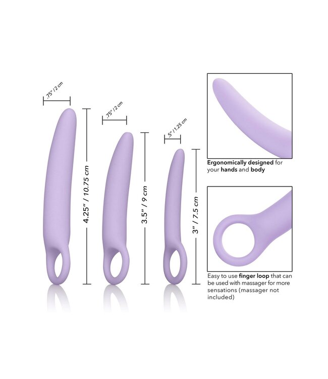 CalExotics Dr. Laura Berman Alena Set of 3 Silicone Dilators