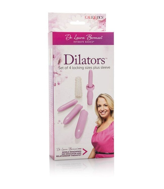 CalExotics Dr. Laura Berman Dilators Set Of 4 Locking Sizes Plus Sleeve