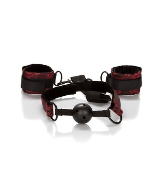 CalExotics Scandal Breathable Ball Gag With Cuffs