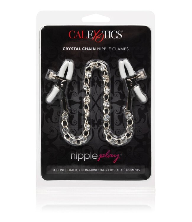 CalExotics Nipple Play Crystal Chain Nipple Clamps