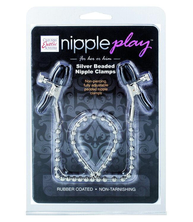 CalExotics Nipple Play Silver Beaded Nipple Clamps