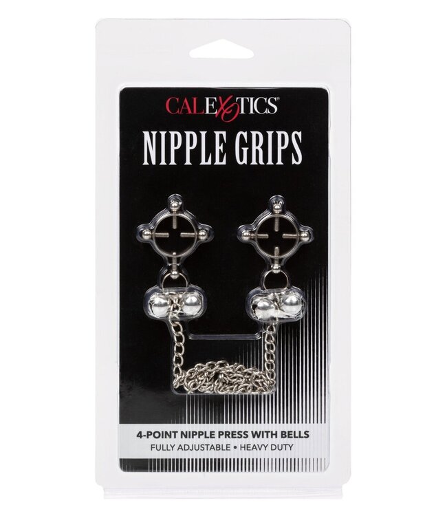 CalExotics Nipple Grips 4-Point Nipple Press with Bells