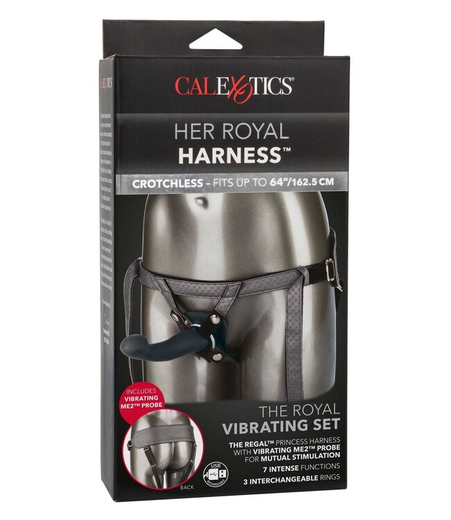 CalExotics Her Royal Harness The Royal Vibrating Set