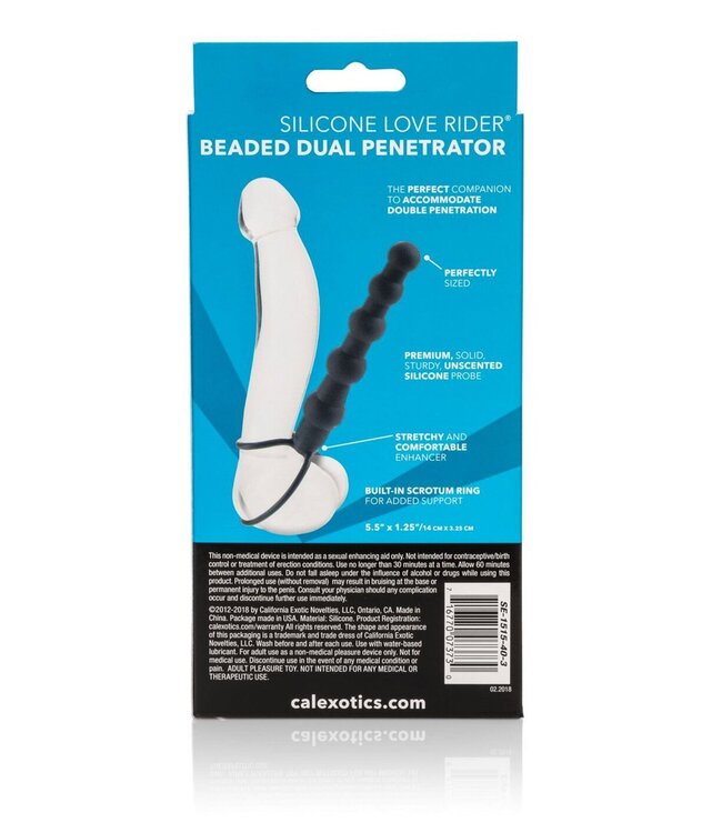 CalExotics Silicone Love Rider Beaded Dual Penetrator