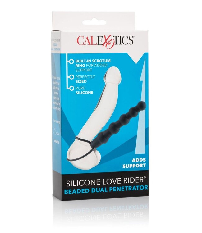 CalExotics Silicone Love Rider Beaded Dual Penetrator