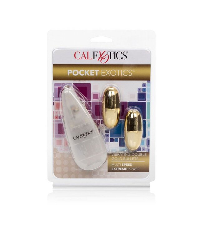 CalExotics Pocket Exotics Vibrating Double Silver Bullets