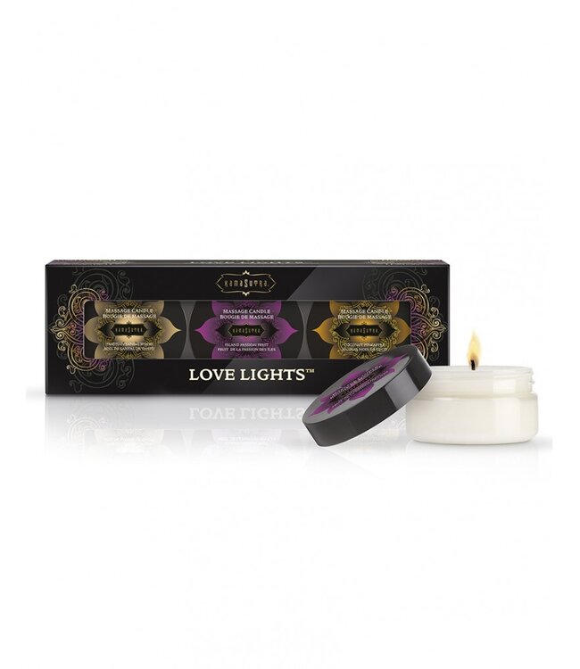 Rimba Kamasutra - Love Lights Massage Candles 3 pcs.