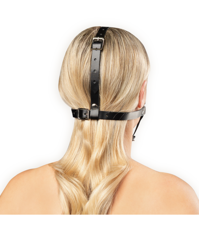 Rimba Rimba Bondage Play - Lederen Hoofdharnas - Zwart