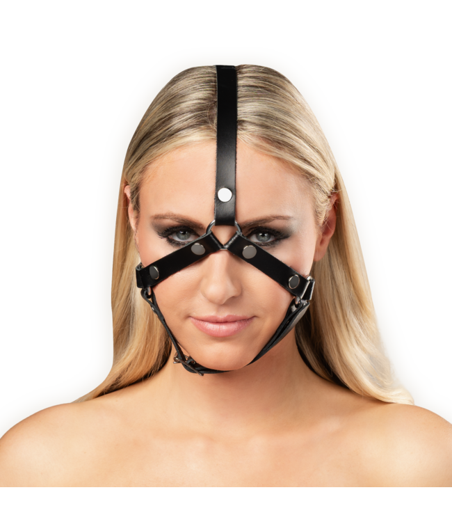 Rimba Rimba Bondage Play - Lederen Hoofdharnas - Zwart