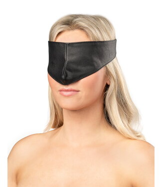 Rimba Rimba Bondage Play - Lederen Blinddoek - Zwart