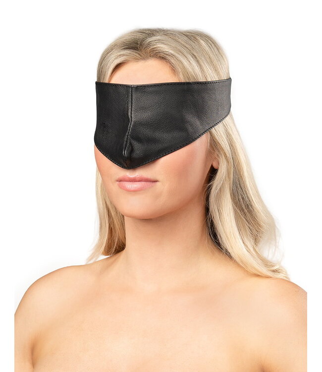Rimba Rimba Bondage Play - Lederen Blinddoek - Zwart