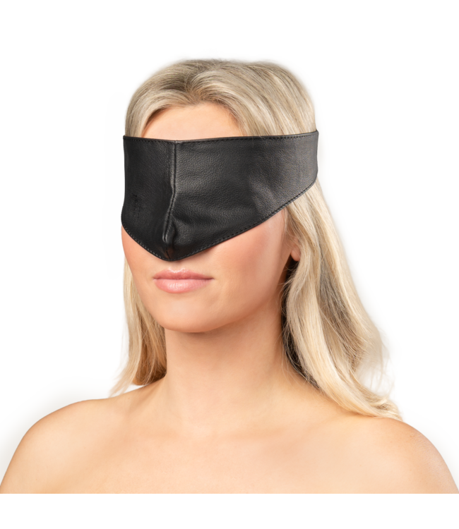 Rimba Rimba Bondage Play - Lederen Blinddoek - Zwart