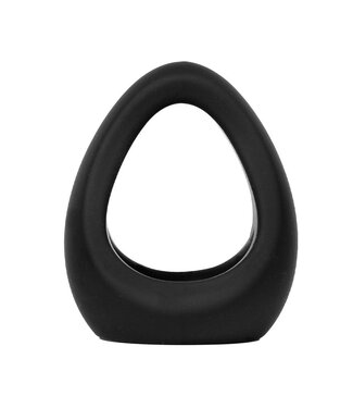 Rimba Rimba Bondage Play - Siliconen Driehoekige Cockring - Zwart