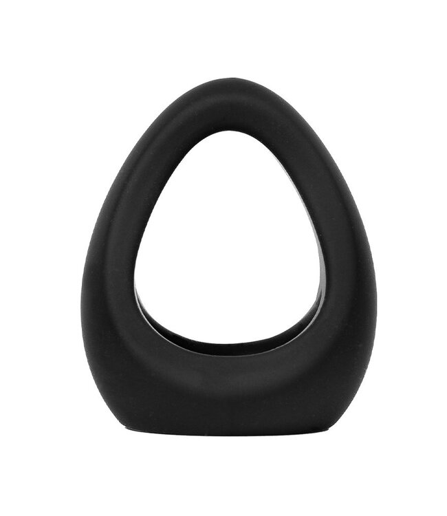 Rimba Rimba Bondage Play - Siliconen Driehoekige Cockring - Zwart