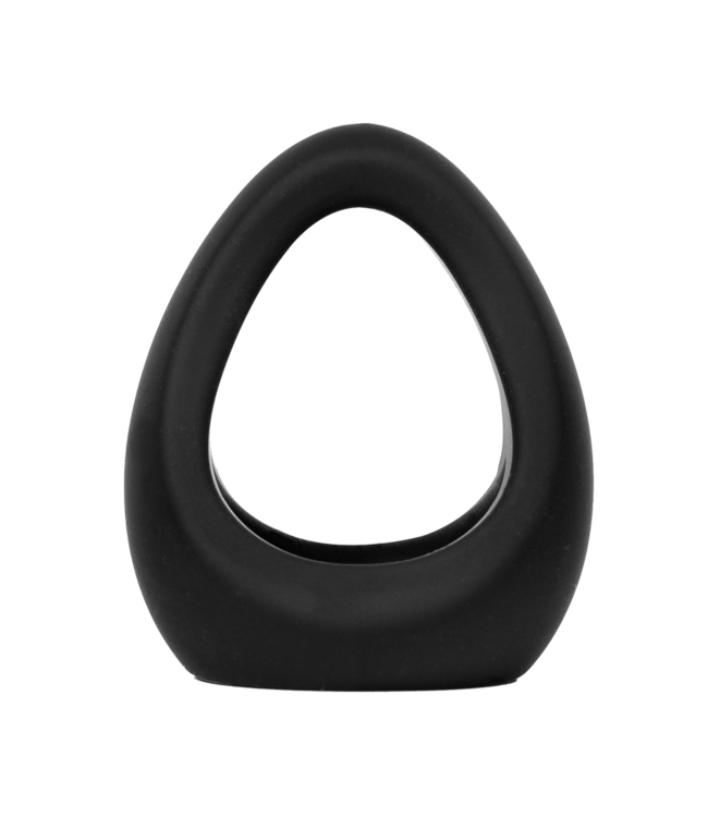 Rimba Rimba Bondage Play - Siliconen Driehoekige Cockring - Zwart