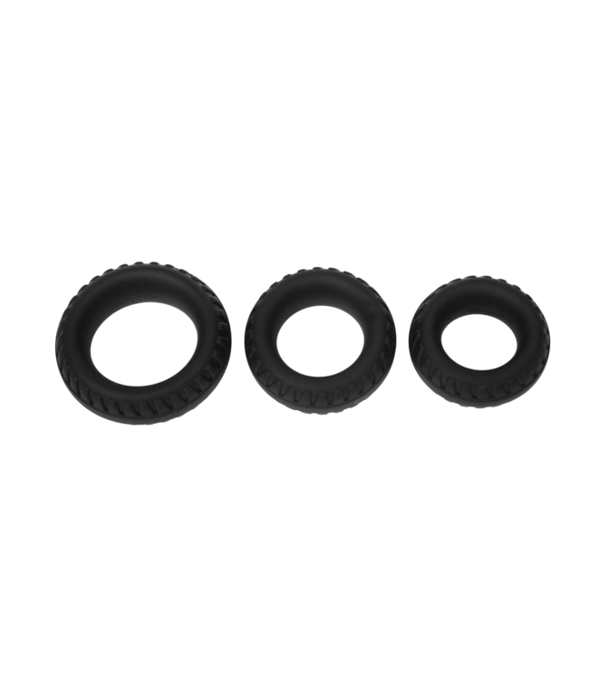 Rimba Rimba Bondage Play - Siliconen Cockring - Zwart