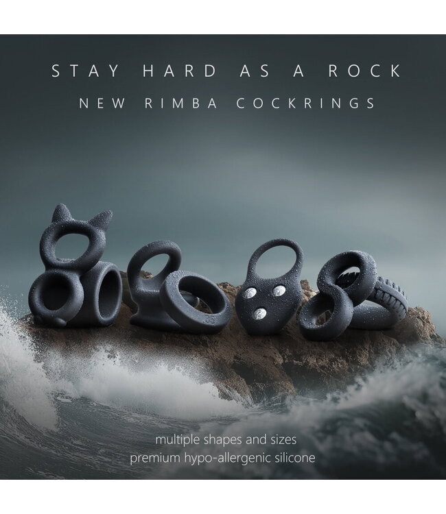 Rimba Rimba Bondage Play - Siliconen 3-Ring - Zwart