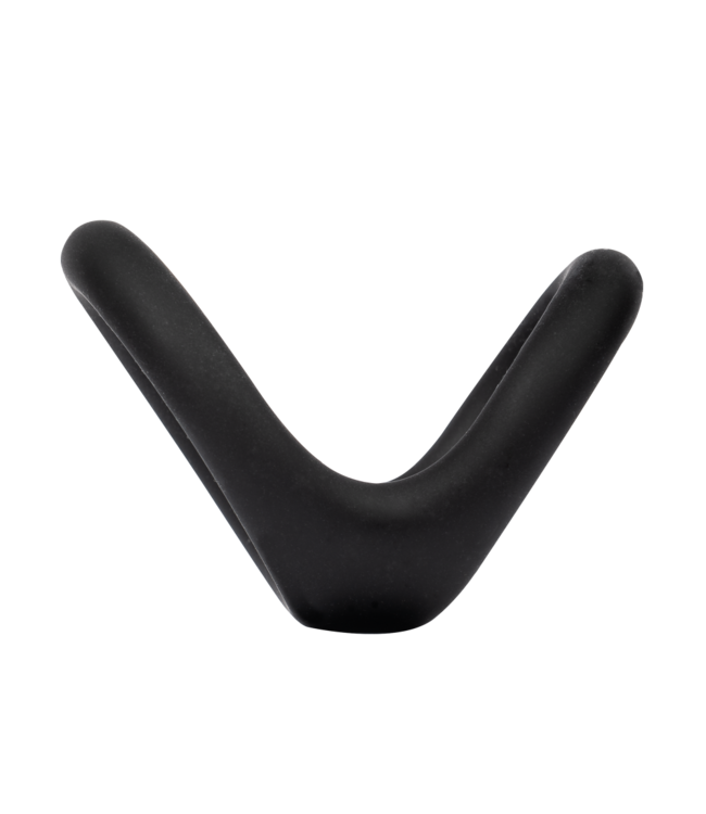 Rimba Rimba Bondage Play - Siliconen Dubbele Ring - Zwart