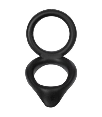 Rimba Rimba Bondage Play - Siliconen Cockring - Zwart