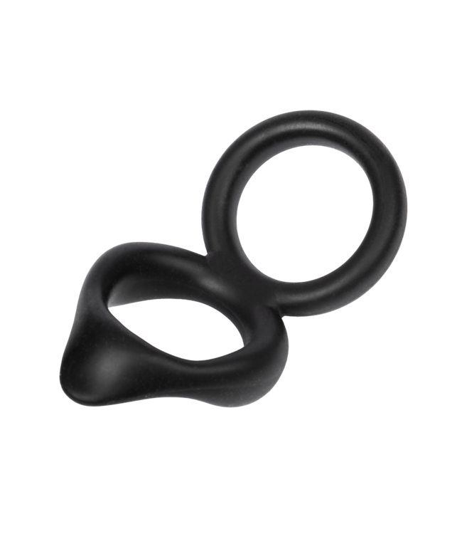 Rimba Rimba Bondage Play - Siliconen Cockring - Zwart