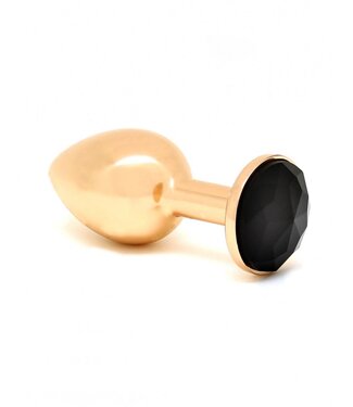 Rimba Rimba - Gouden Buttplug KLEIN met kristal (unisex)