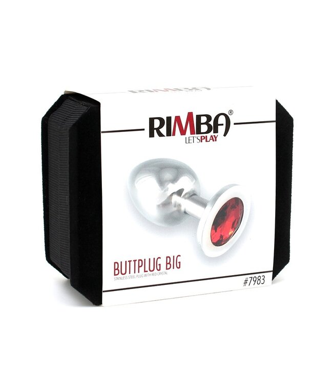 Rimba Rimba - Buttplug GROOT met kristal, massief  (unisex)