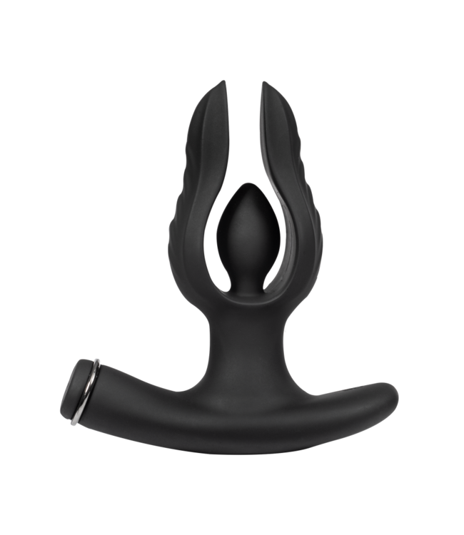 Rimba Rimba Electro Play - E-Stim Anale Plug met Pomp - Bipolair - Zwart