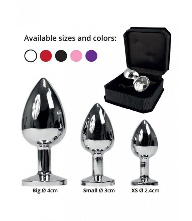 Rimba Rimba - Buttplug KLEIN met kristal, massief  (unisex)
