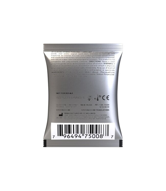 System JO System Jo - Sachet Classic Hybrid Glijmiddel - 5 ml