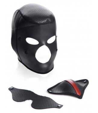 XR Brands Scorpion Hood Met Afneembare Blinddoek En Mondmasker