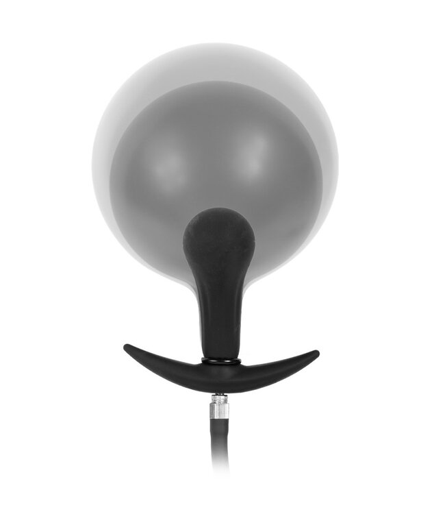 Rimba Rimba Latex Play - Opblaasbare Anaalplug met Pomp - Zwart