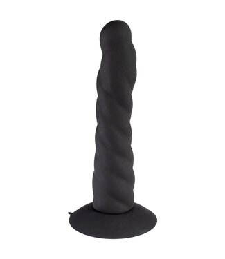 Rimba Rimba Latex Play - Verwisselbare Dildo voor Strap-on met Zuignap - Zwart