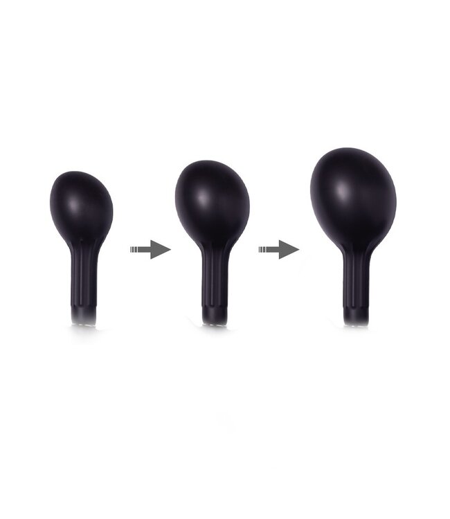 Rimba Rimba Latex Play - Opblaasbare anaalplug met pomp - Zwart