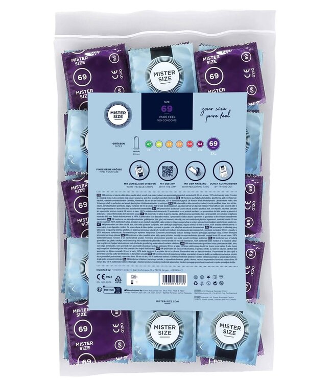 MISTER SIZE 69mm Condoms 100pcs