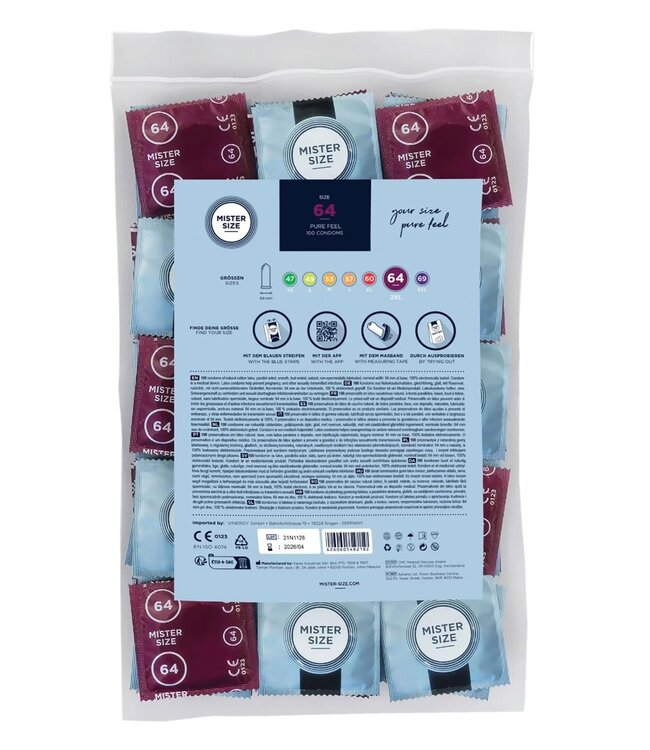 MISTER SIZE 64mm Condoms 100pcs
