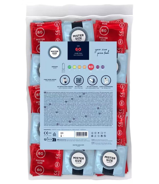 MISTER SIZE 60mm Condoms 100pcs