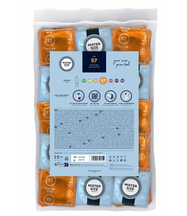 MISTER SIZE 57mm Condoms 100pcs