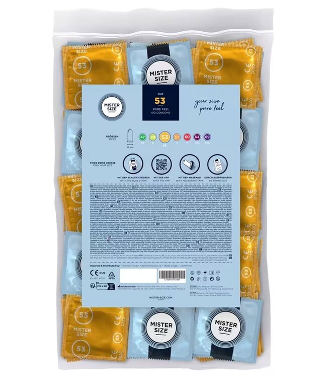 MISTER SIZE 53mm Condoms 100pcs