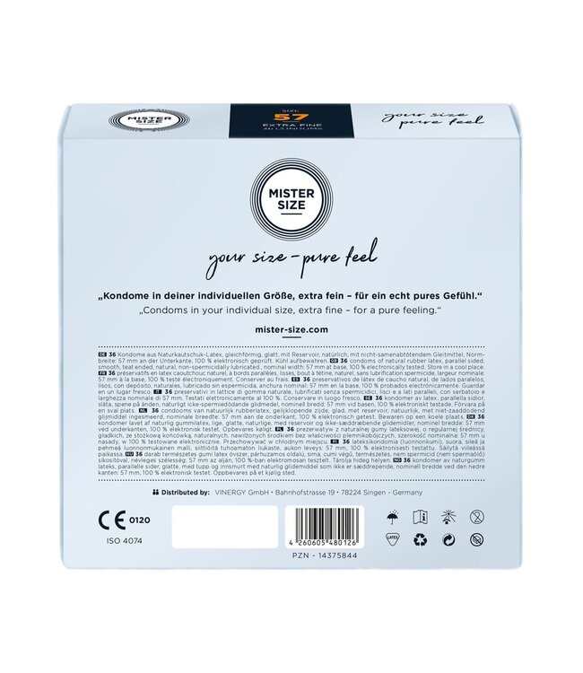 MISTER SIZE 57mm Condoms 36pcs