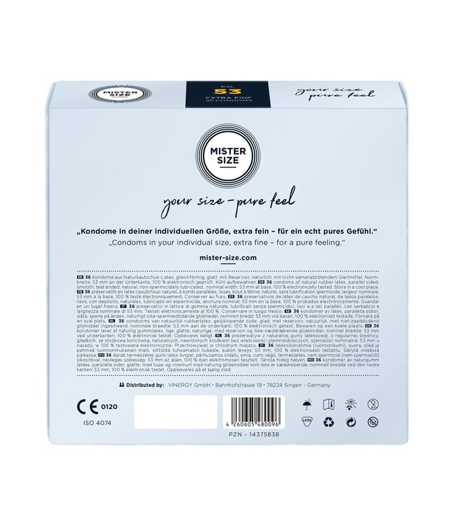 MISTER SIZE 53mm Condoms 36pcs