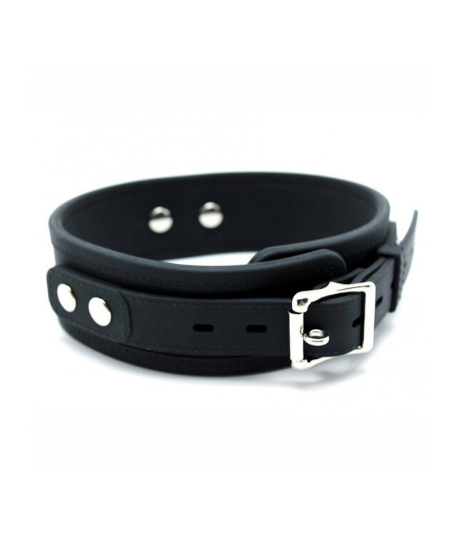 Rimba Rimba - Brede silicone halsband met hondenketting