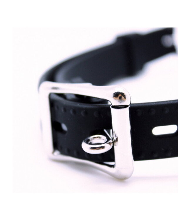 Rimba Rimba Latex Play - Mondknevel met Penis (Ø 40 mm) - Zwart & Zilver
