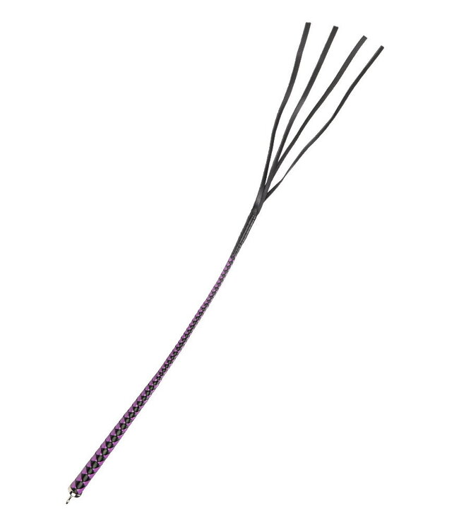 Rimba RISE - 90cm Bull Whip - Zwart/Paars