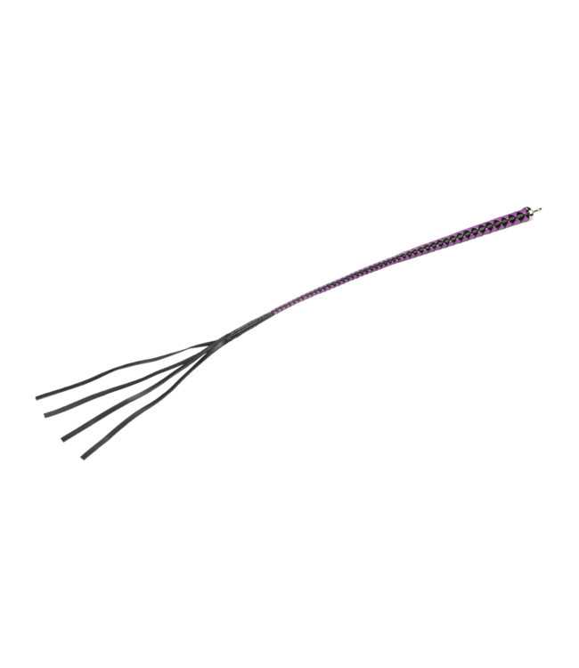Rimba RISE - 90cm Bull Whip - Zwart/Paars