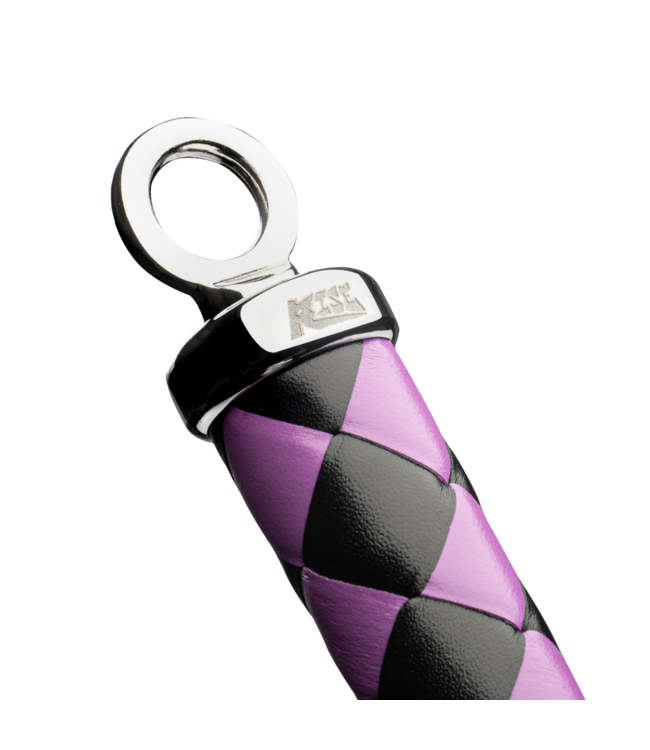 Rimba RISE - 90cm Bull Whip - Zwart/Paars
