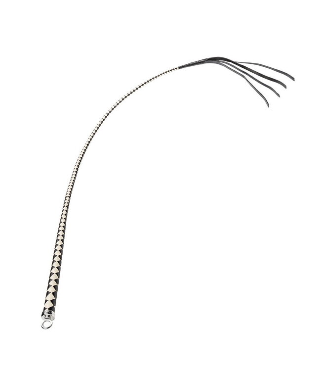 Rimba RISE - 120cm Bull Whip - Zwart/Wit