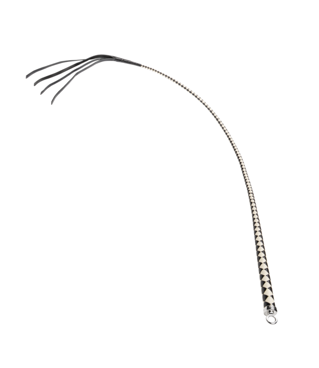 Rimba RISE - 120cm Bull Whip - Zwart/Wit