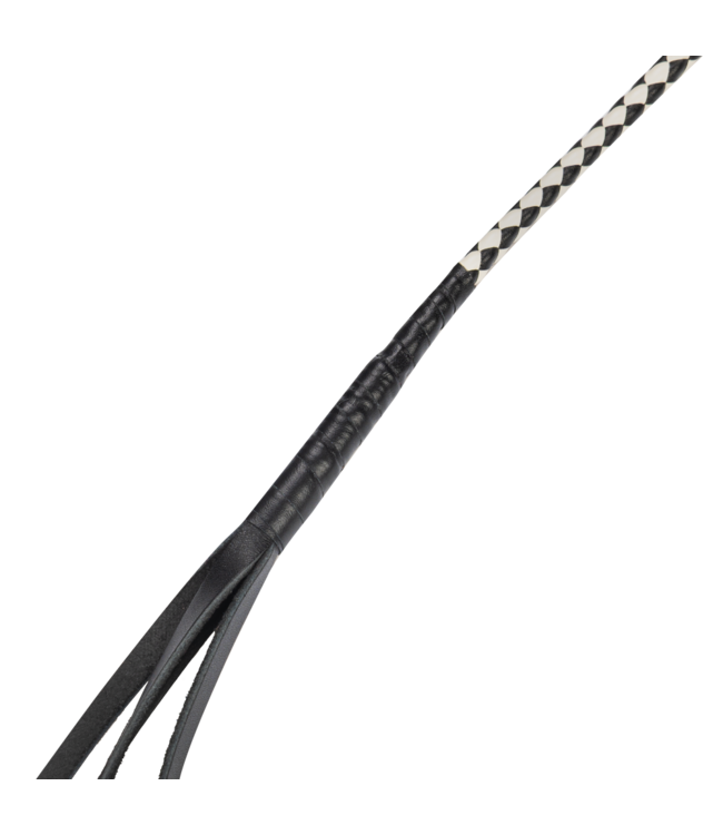 Rimba RISE - 120cm Bull Whip - Zwart/Wit