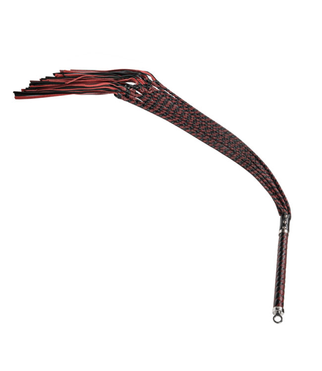 Rimba RISE - Thicker Cat O. Nine Whip - Zwart/Wijnrood