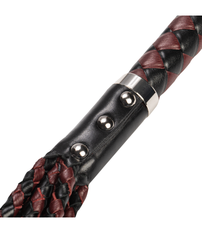 Rimba RISE - Thicker Cat O. Nine Whip - Zwart/Wijnrood